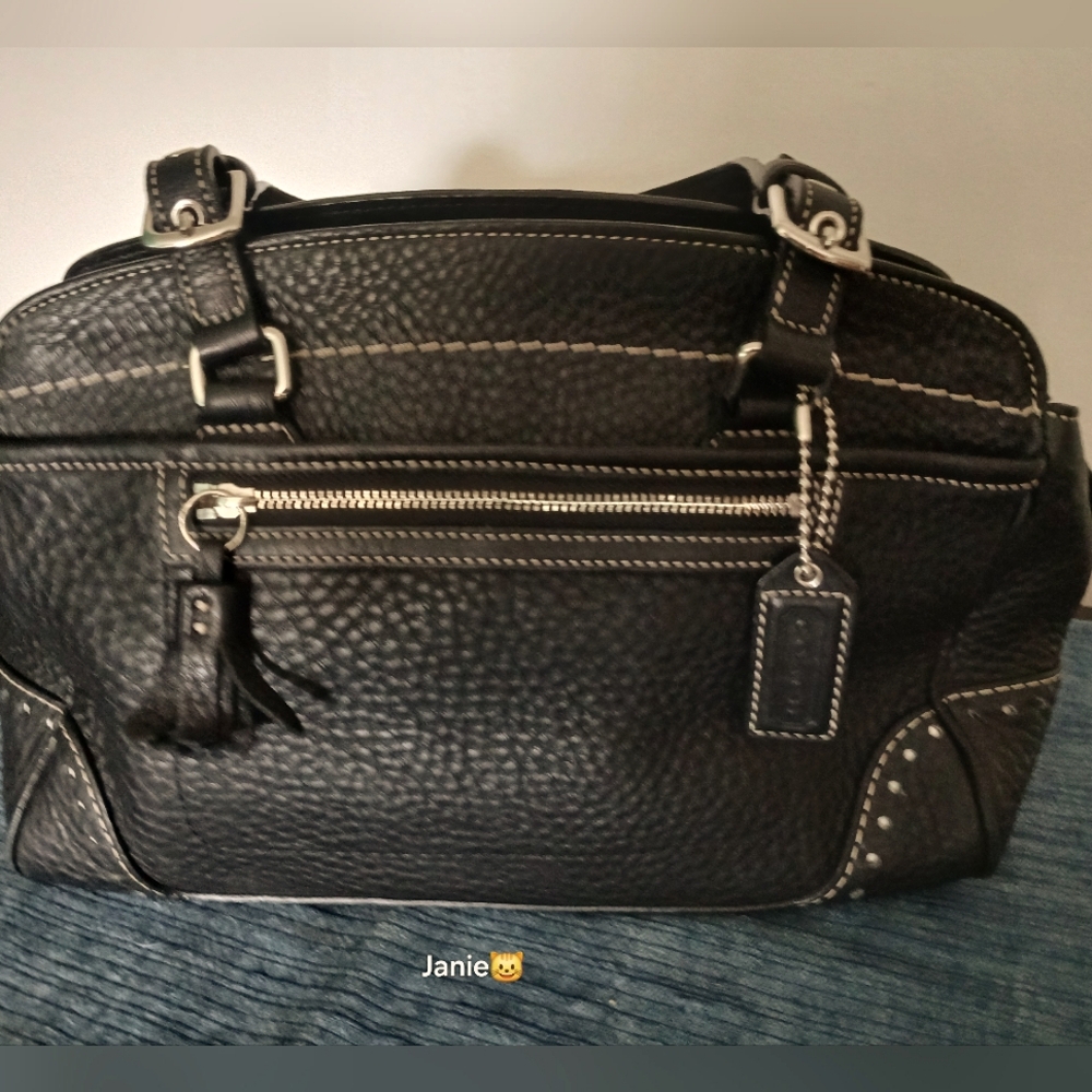 Vintage Coach Zipper close Satchel bag